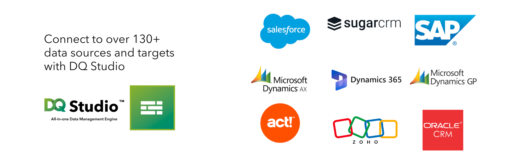 Connect to over 130+ data sources and targets with (7)