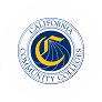 Seal of California Community Colleges featuring a stylized golden bear and blue waves.
