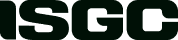 Logo featuring black text ISCG with stylized design on white background.