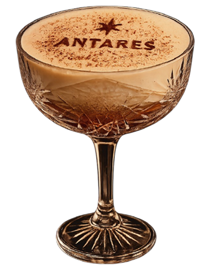 Sugar Daddy signature cocktail with vanilla, caramel and dark rum at ANTARES Lounge