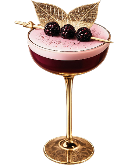 Black Forest Sour cocktail with cherry flavors and herbal notes at ANTARES Lounge