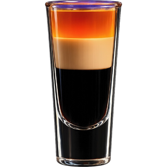 B-52 layered shot with coffee, cream and orange liqueur at ANTARES Lounge