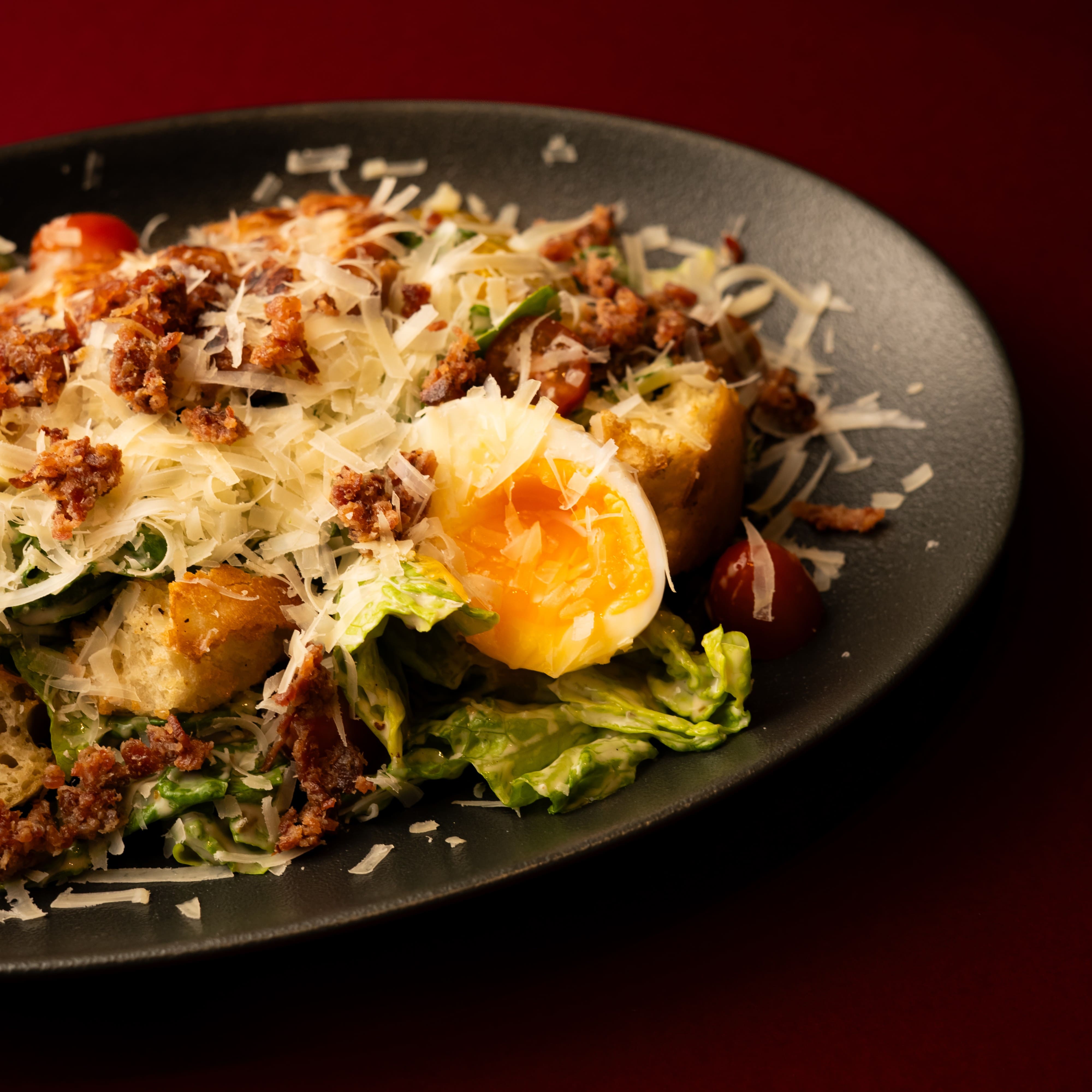 Classic Caesar salad with chicken or shrimp, parmesan and romaine lettuce at ANTARES Lounge