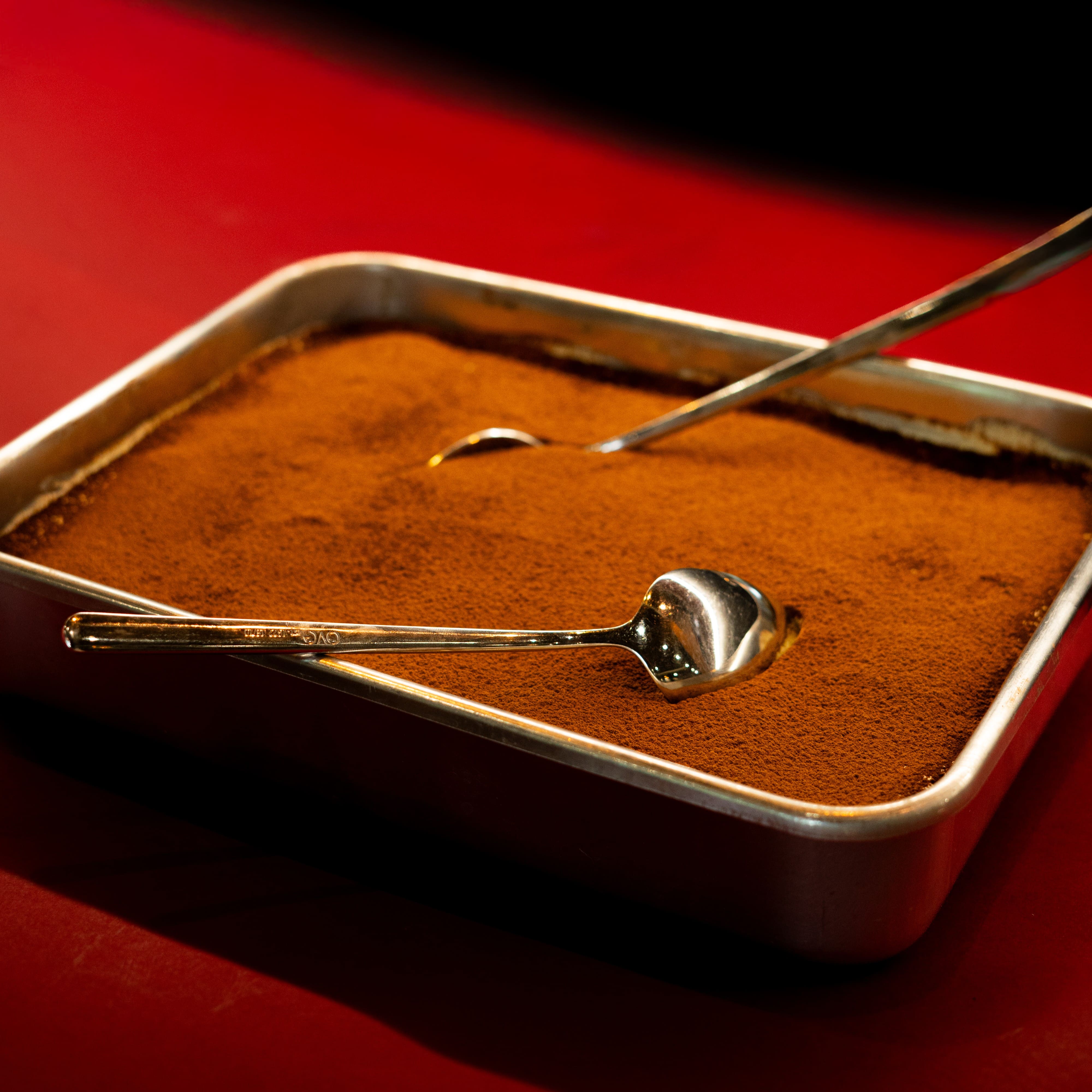 Classic Italian tiramisu with mascarpone, espresso and cocoa at ANTARES Lounge