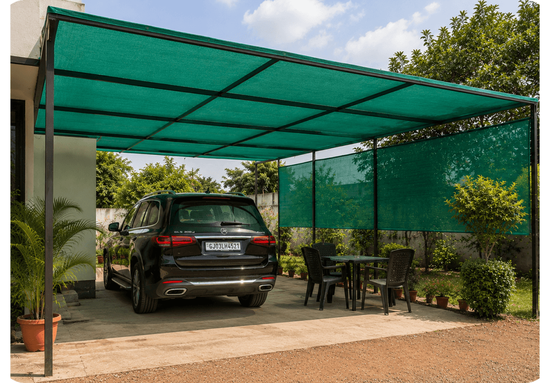 For vehicle parking areas and open spaces requiring dense shade coverage.