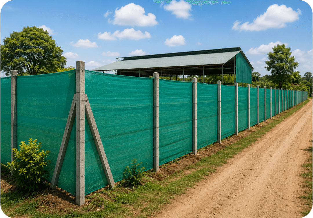 For visual screening and shade-net-based boundary applications.
