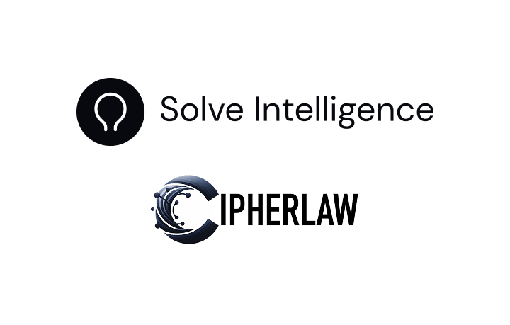 Solve Intelligence and CipherLaw logos on a white background