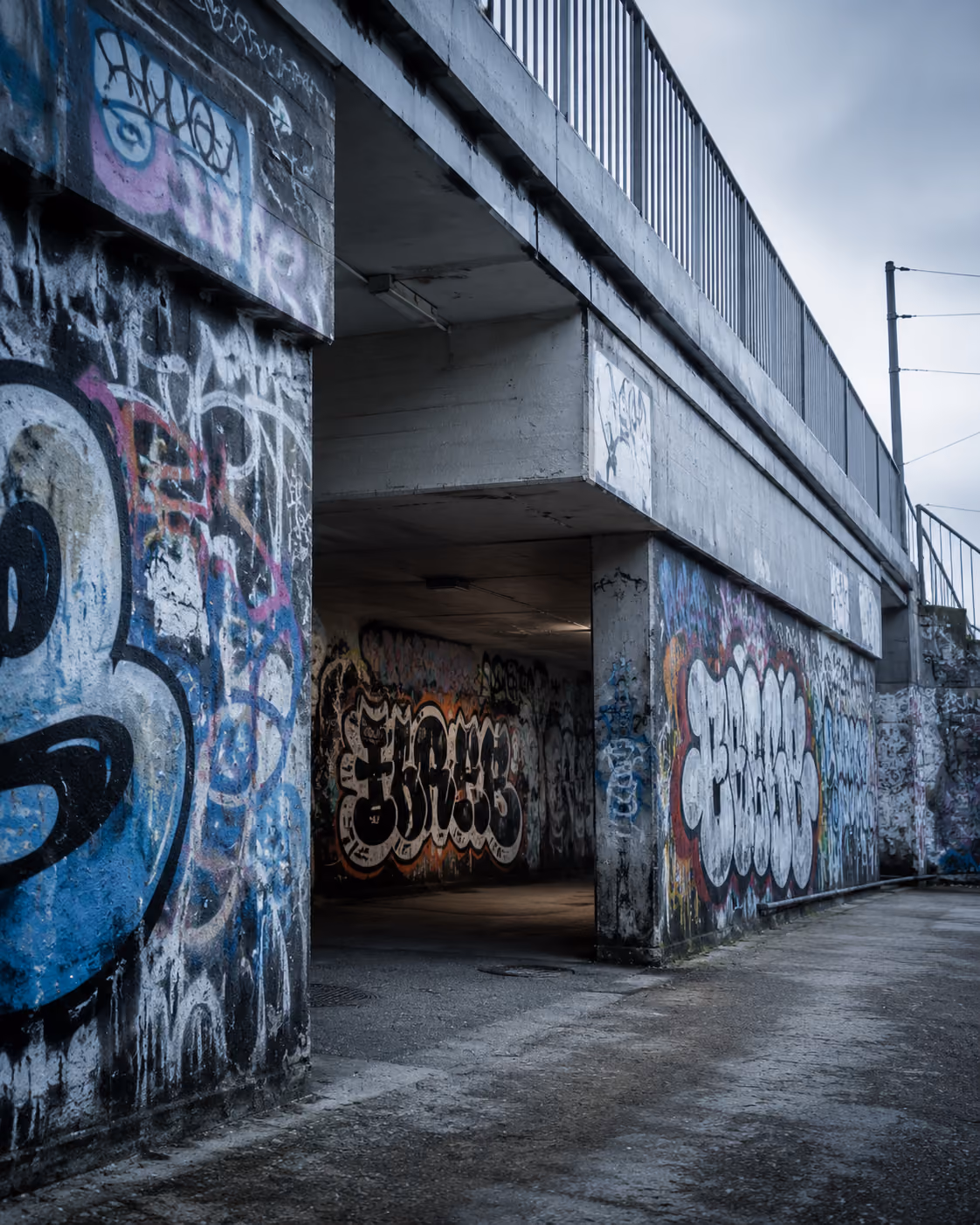 Graffiti in einer Unterführung