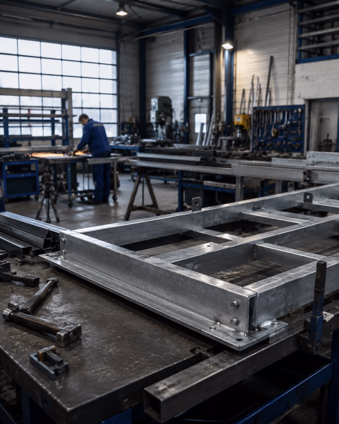Schlosser bei der Metallbearbeitung