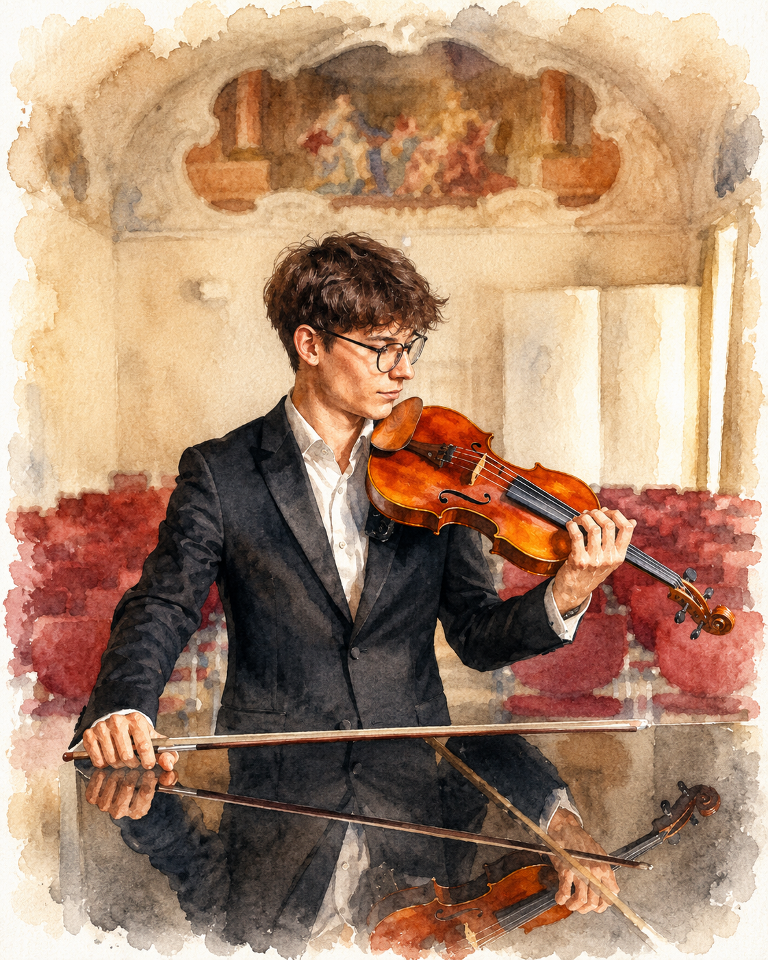 David Pechmann mit Violine