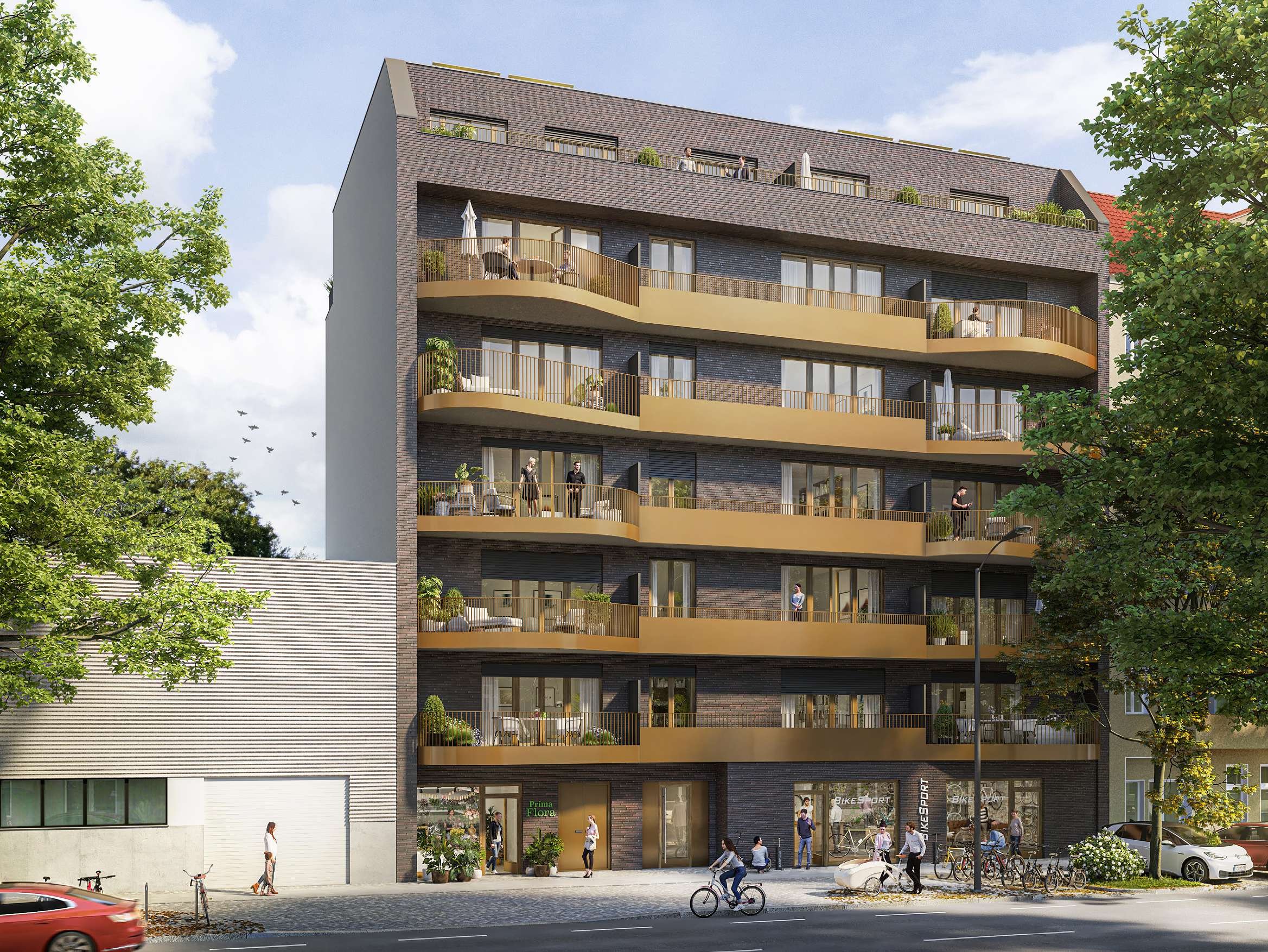 Sickingenstraße 41 – Architektur-Rendering der Straßenfassade