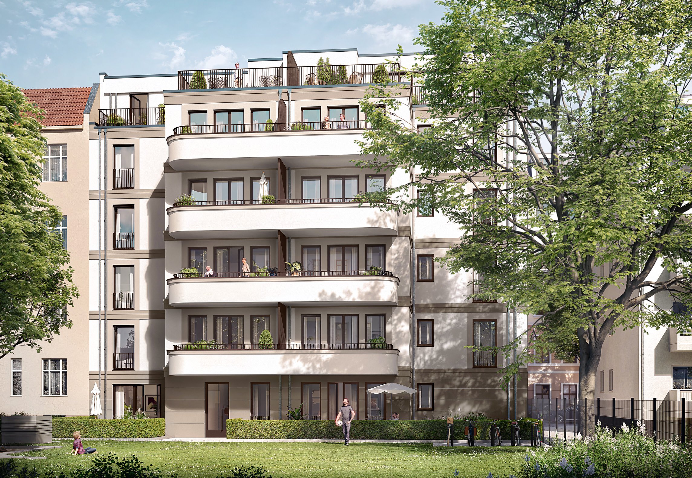 Neubauprojekt Saßnitzer Straße 2 in Berlin-Schmargendorf – Gartenansicht