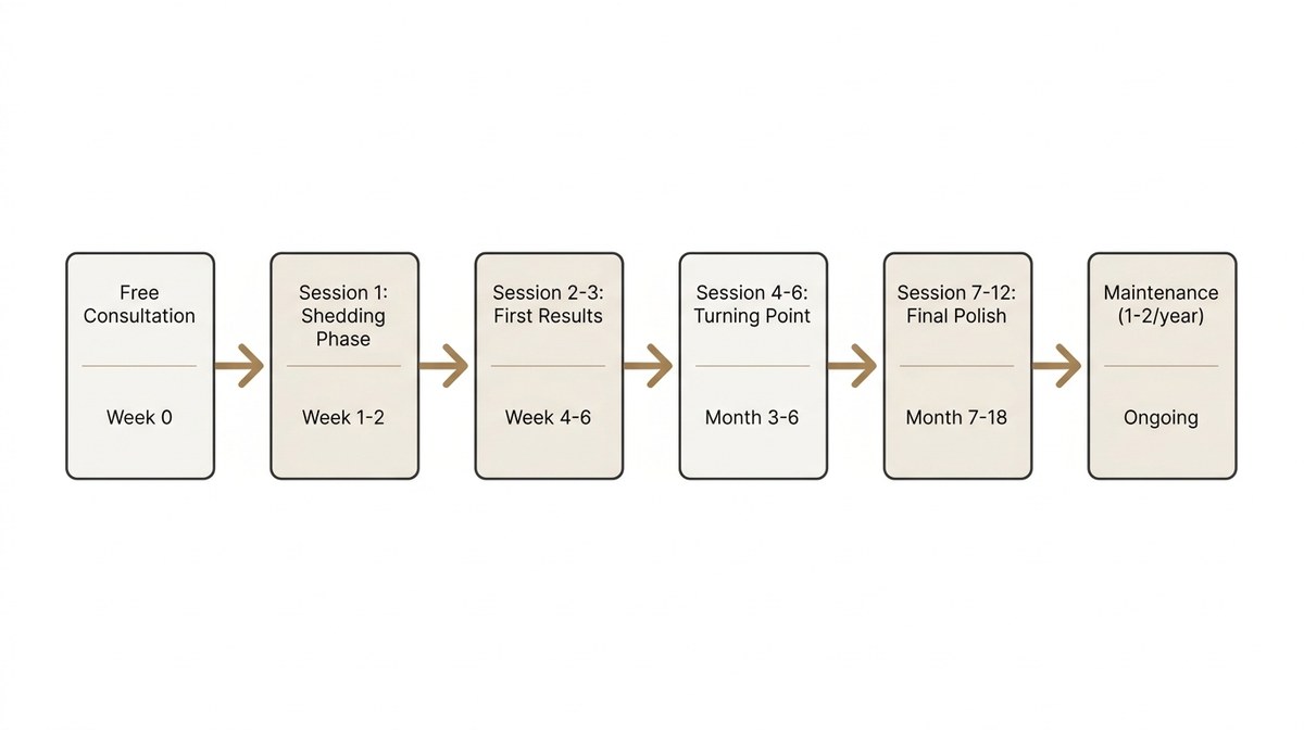 Flowchart showing typical patient journey from consultation through maintenance