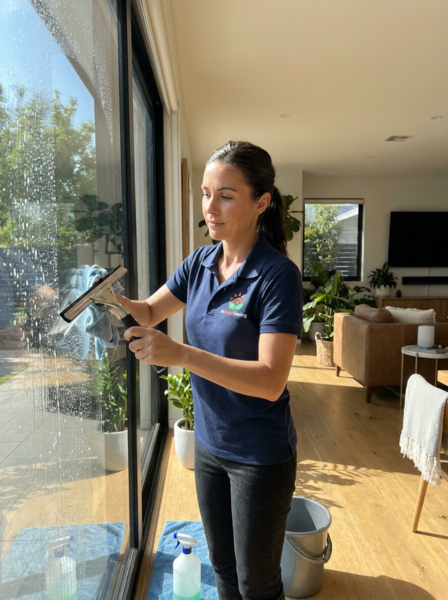 All Bright technician cleaning a South Bay home
