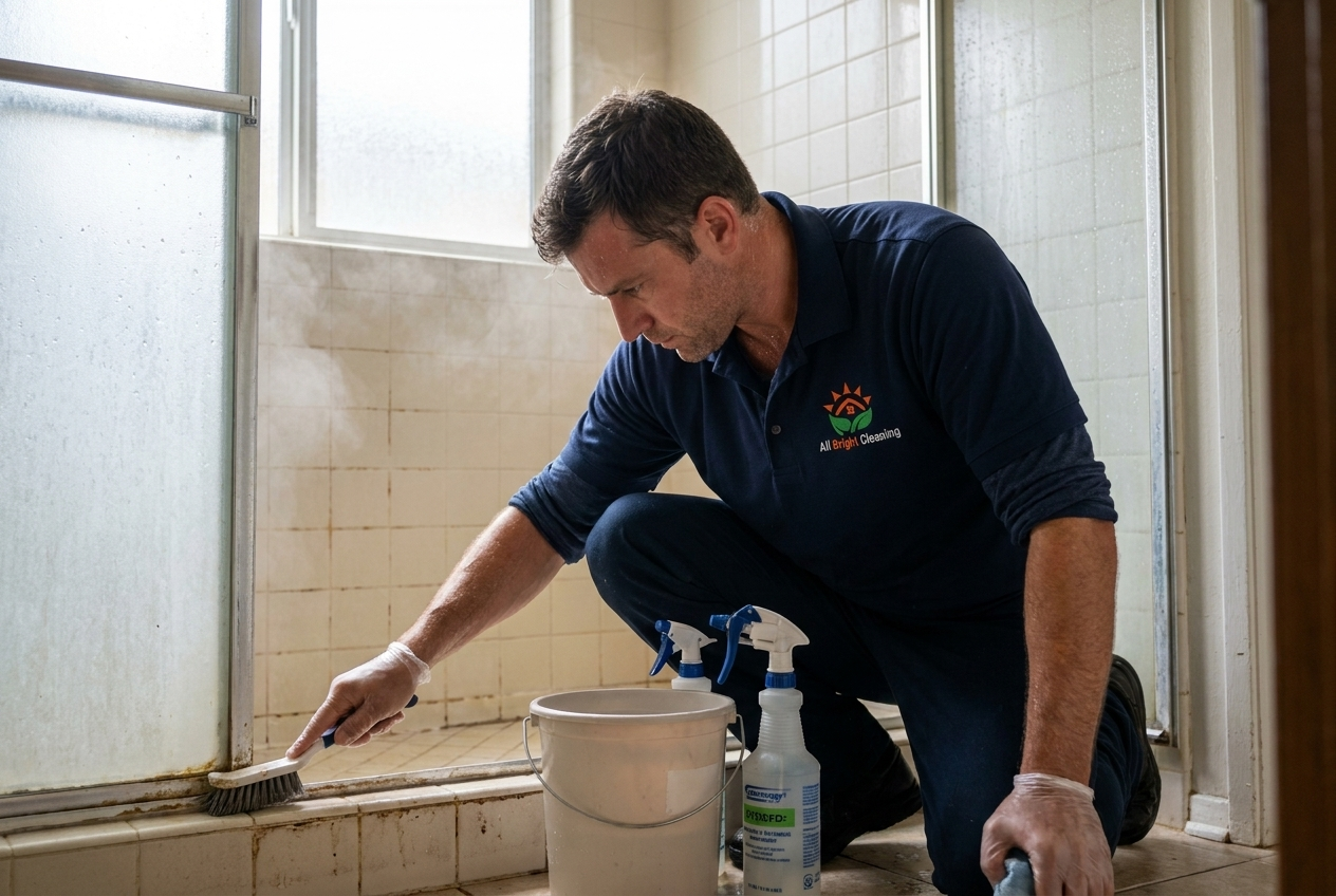 All Bright technician cleaning a South Bay home