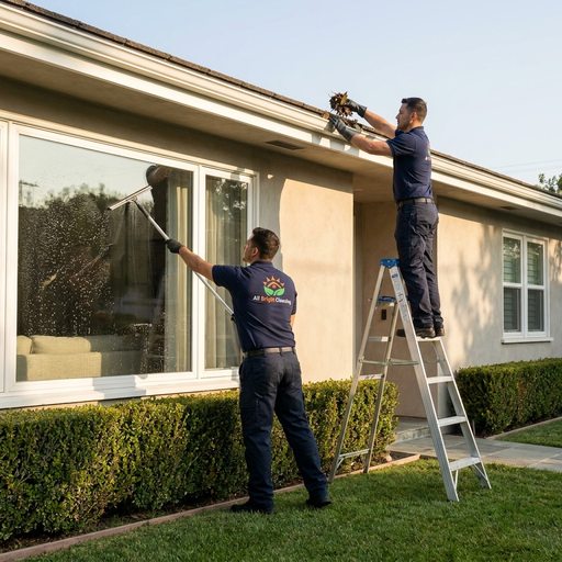 All Bright professional cleaning a home in the South Bay