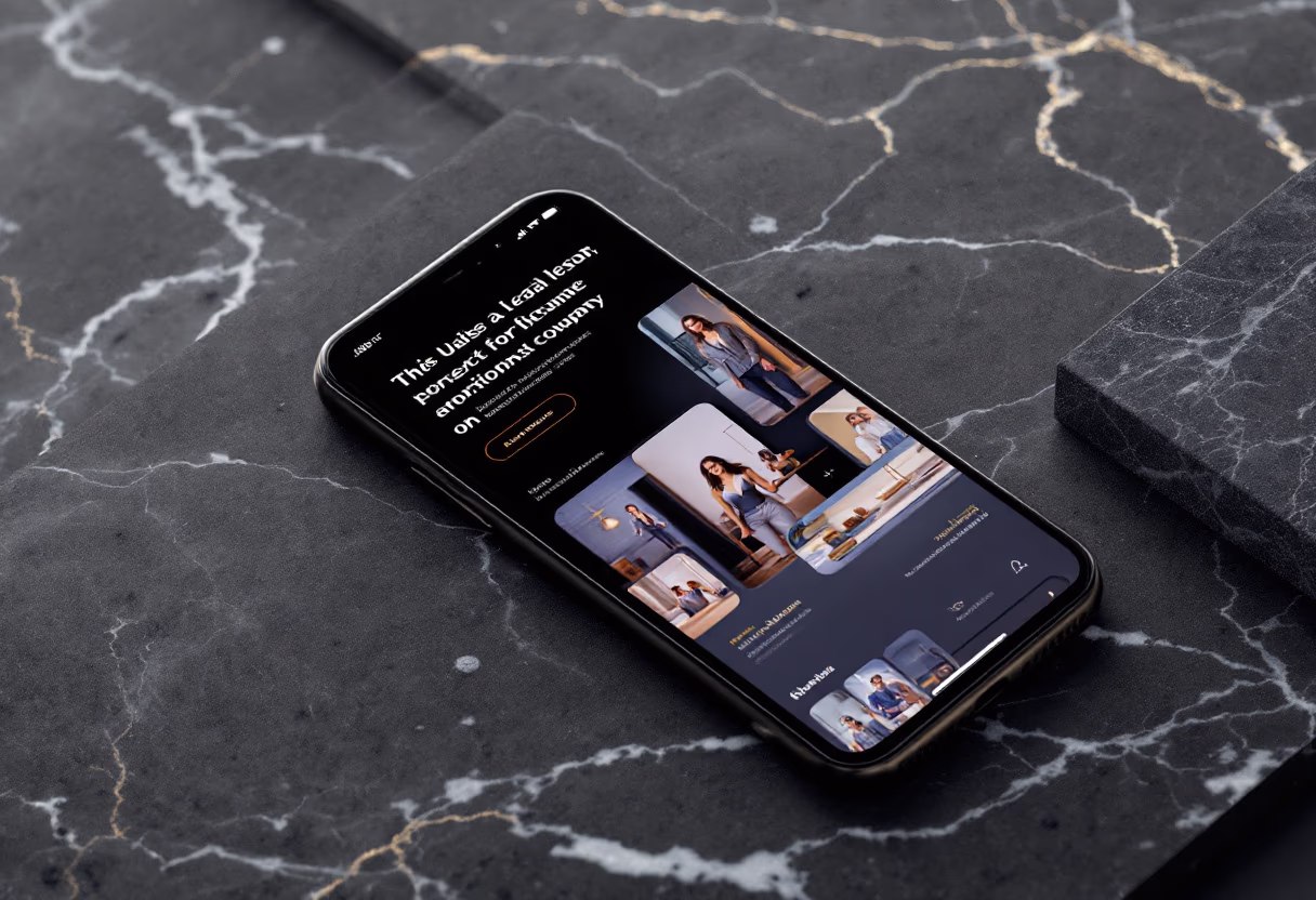 [digital project] image of a mobile device with a website loading on it (for a ai legal tech company)