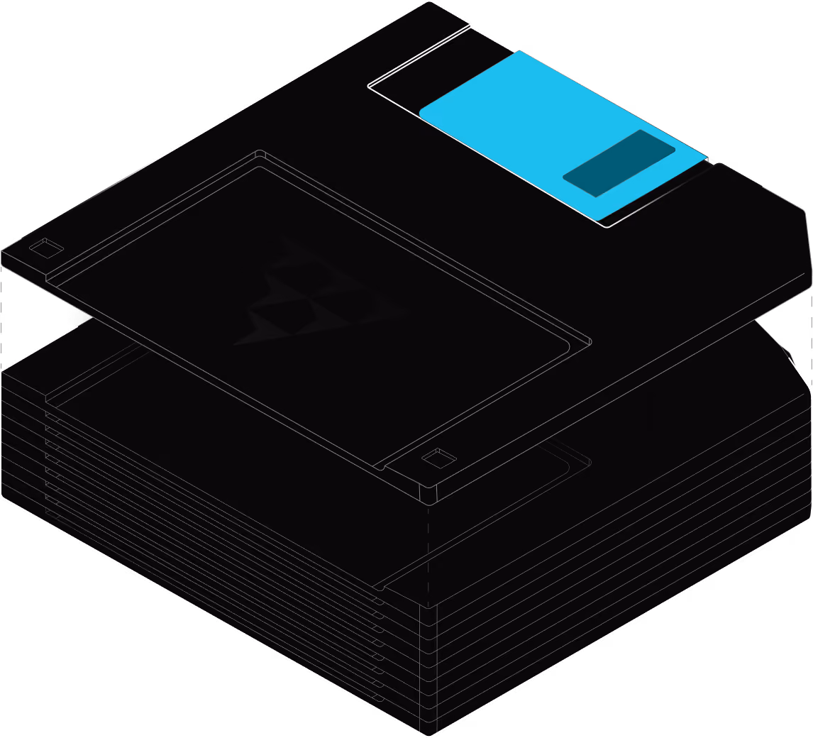 Illustration isométrique d'un disque pour l'audit de chiffrement