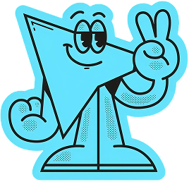 Mascotte Primo faisant le signe de la paix