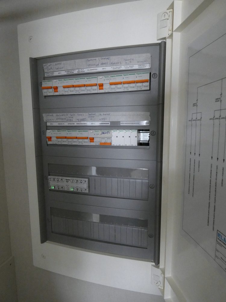 Electrical distribution cabinet in an Estepona townhouse
