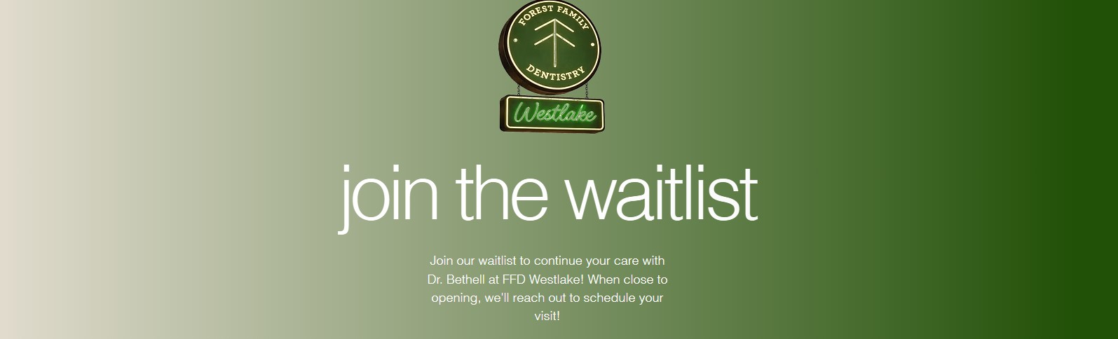 Future Forest Family Dentistry office serving the Westlake area