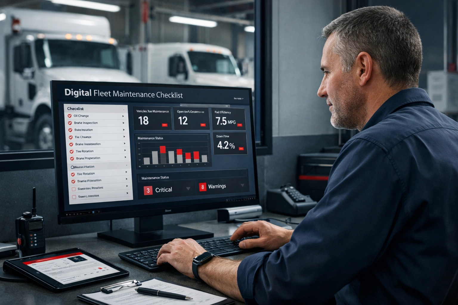 [HERO] The Fleet Manager’s Guide to Mastering the Digital Fleet Maintenance Checklist