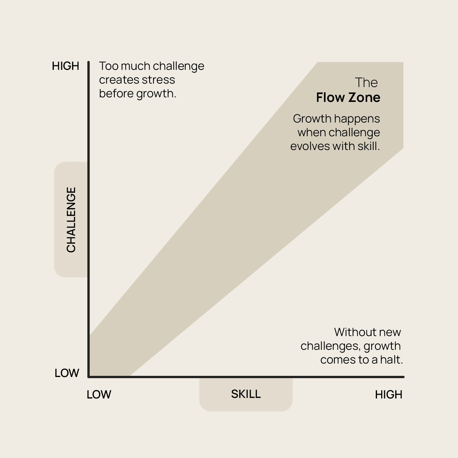 The Flow Zone - Explanatory Visual Diagram