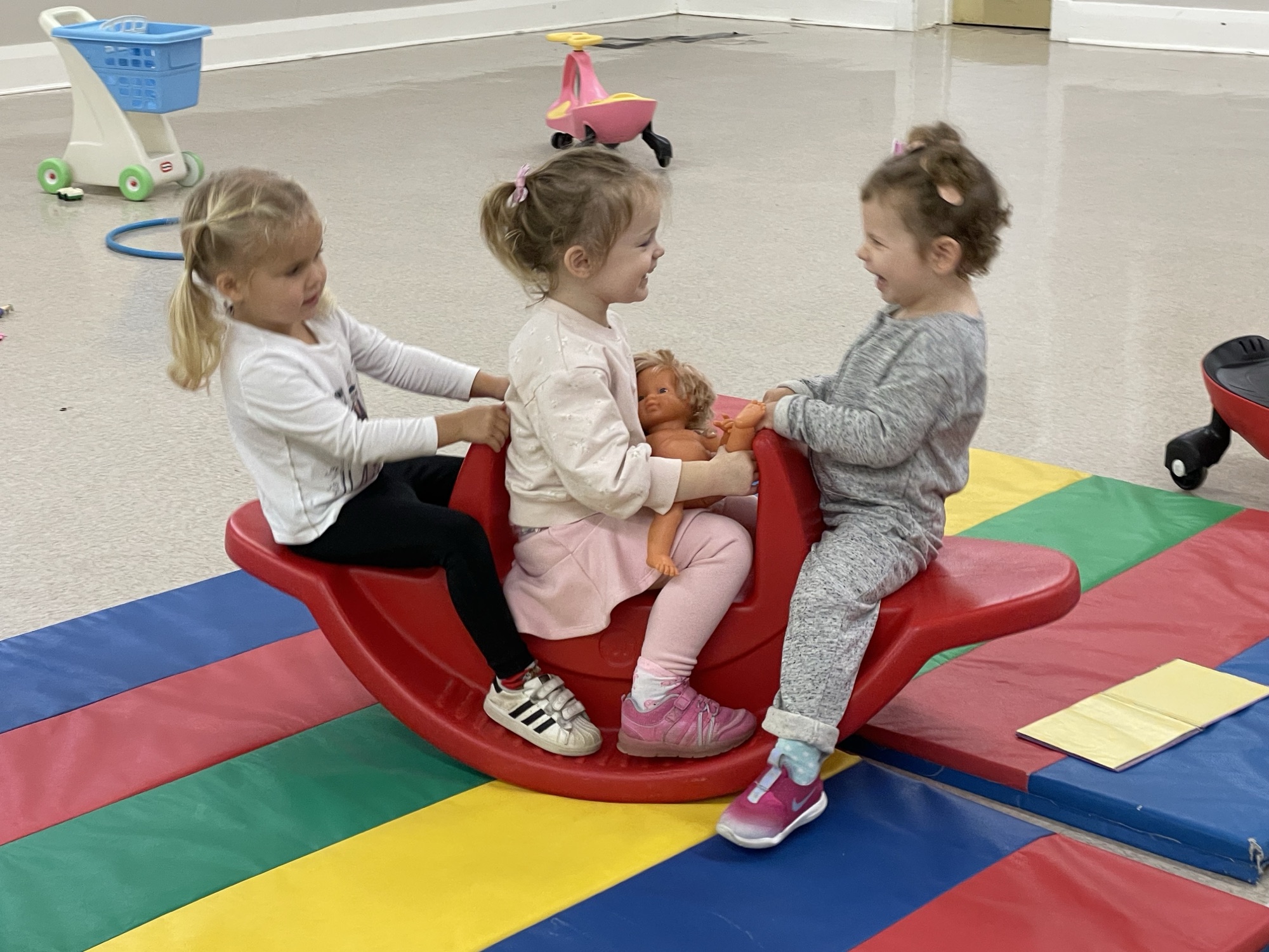 Children playing in one of Oriole's indoor gyms