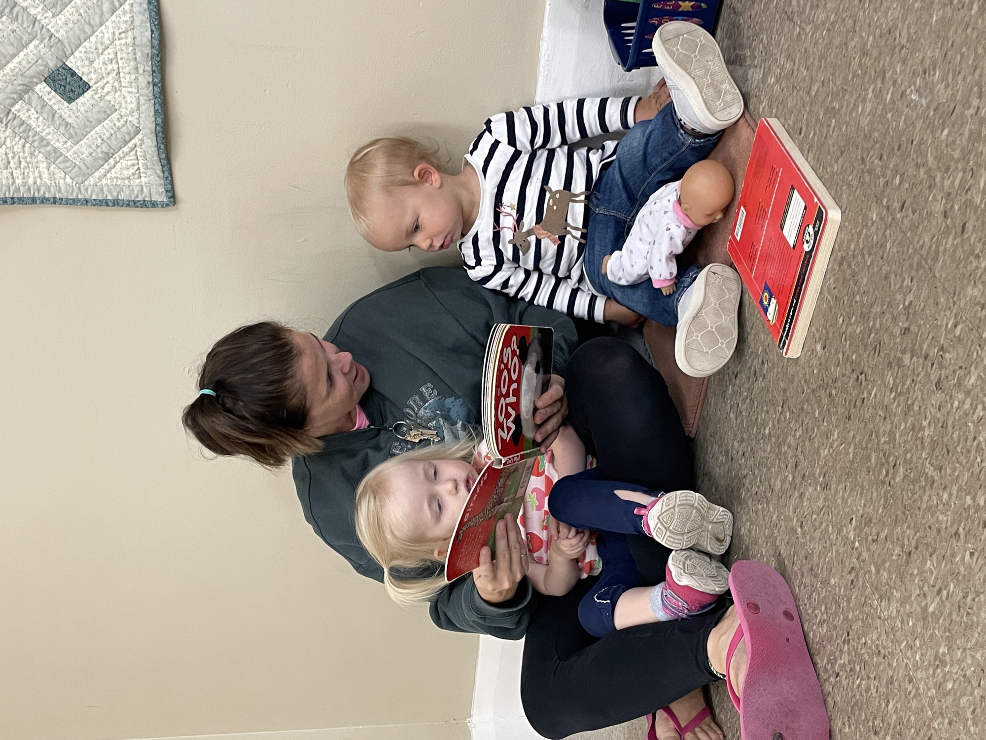 Reading together at circle time