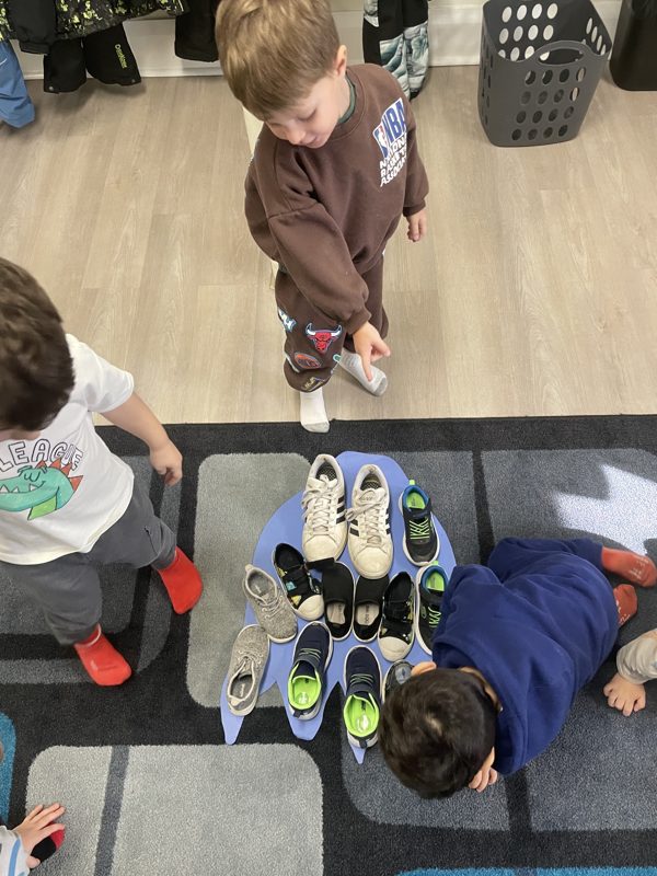 The shoe game before pickup