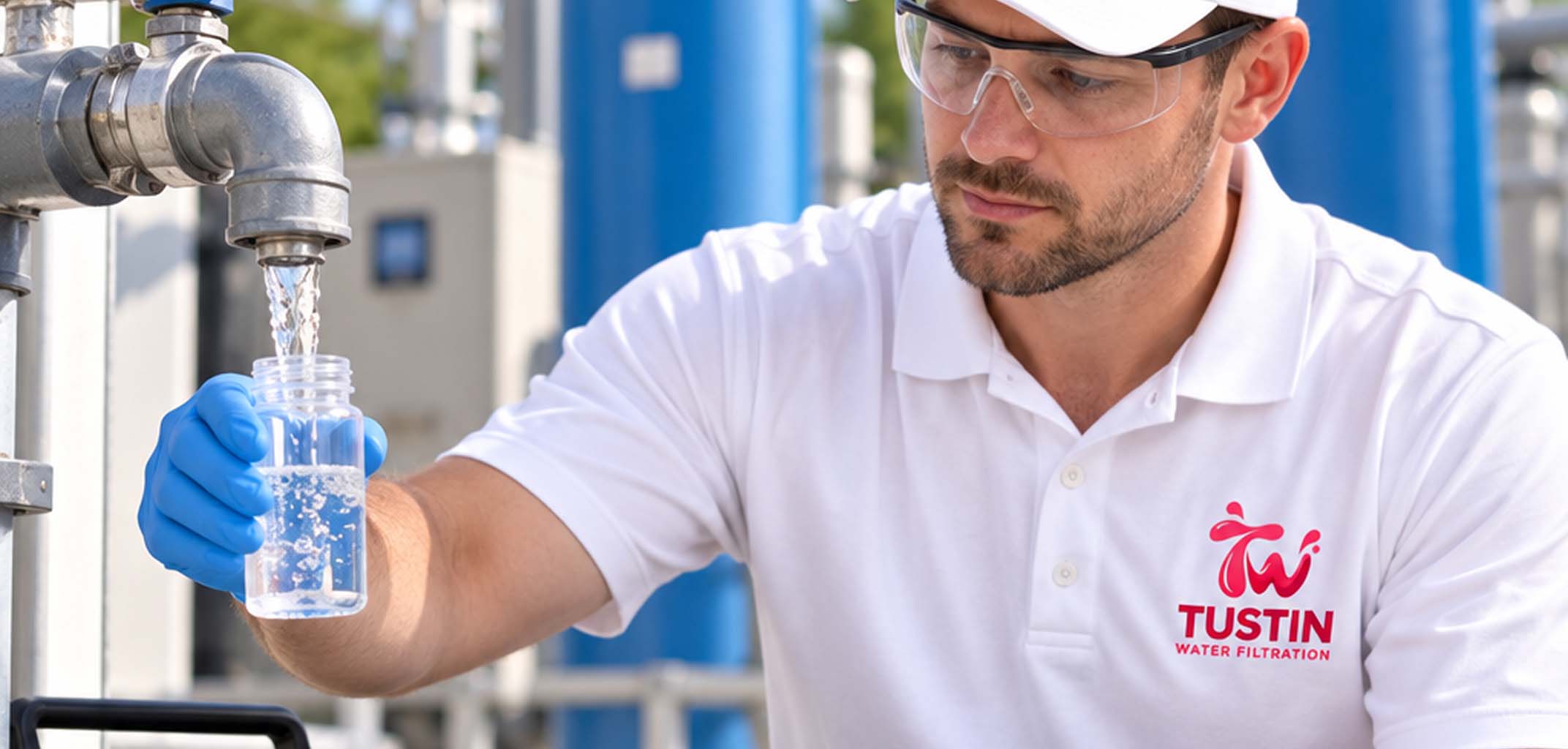 Water specialist testing a Tustin home water sample