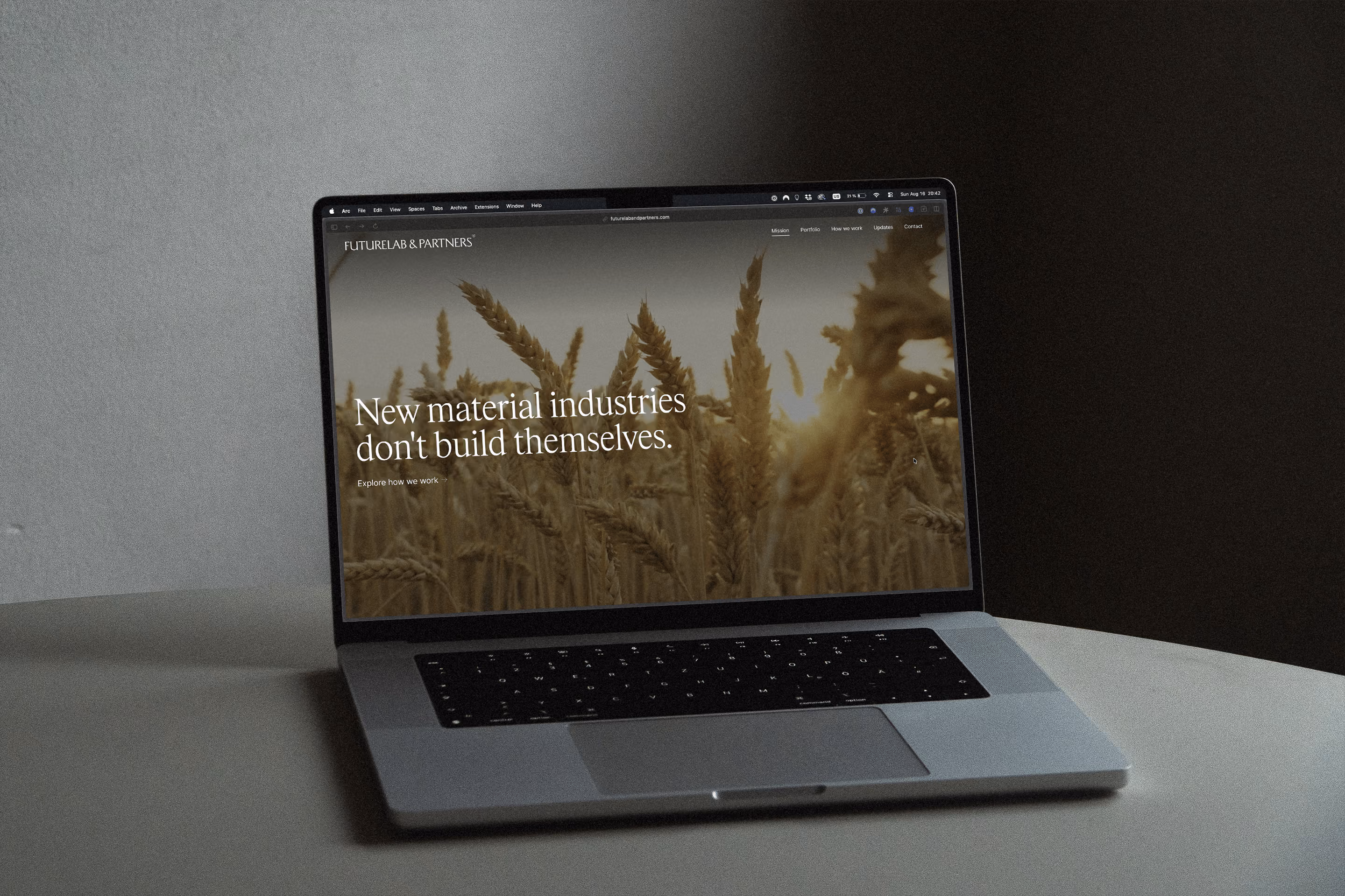 FutureLab & Partners website home page.