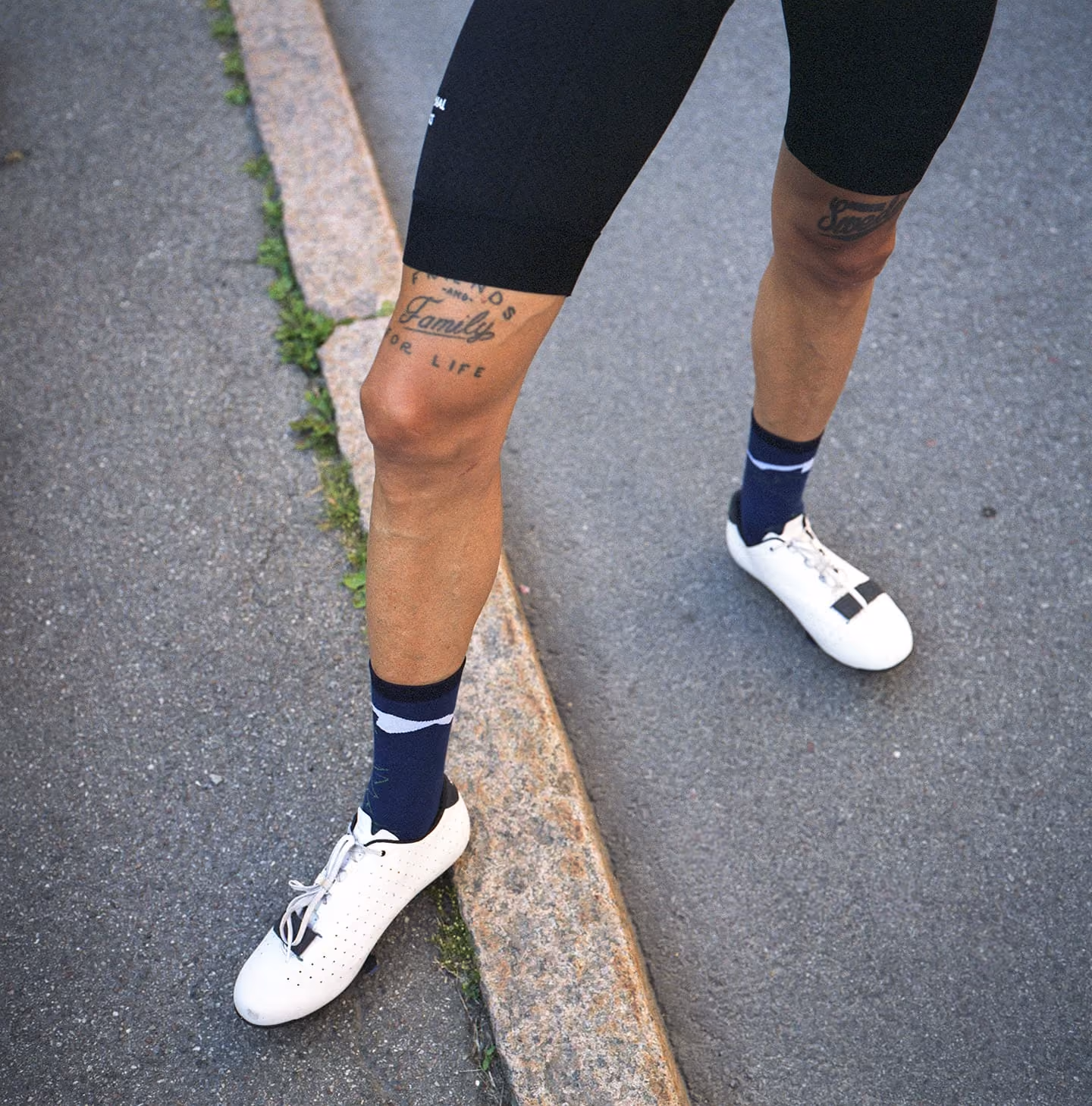 QEJA Socks lifestyle photo, shot on analog film.