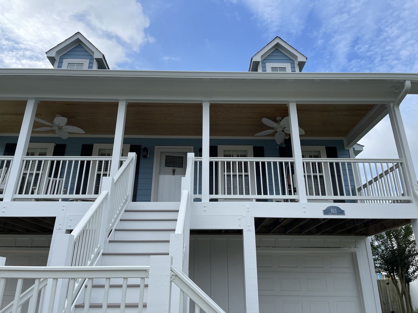 Custom porch, railings, and exterior stairs — Daybreak Construction