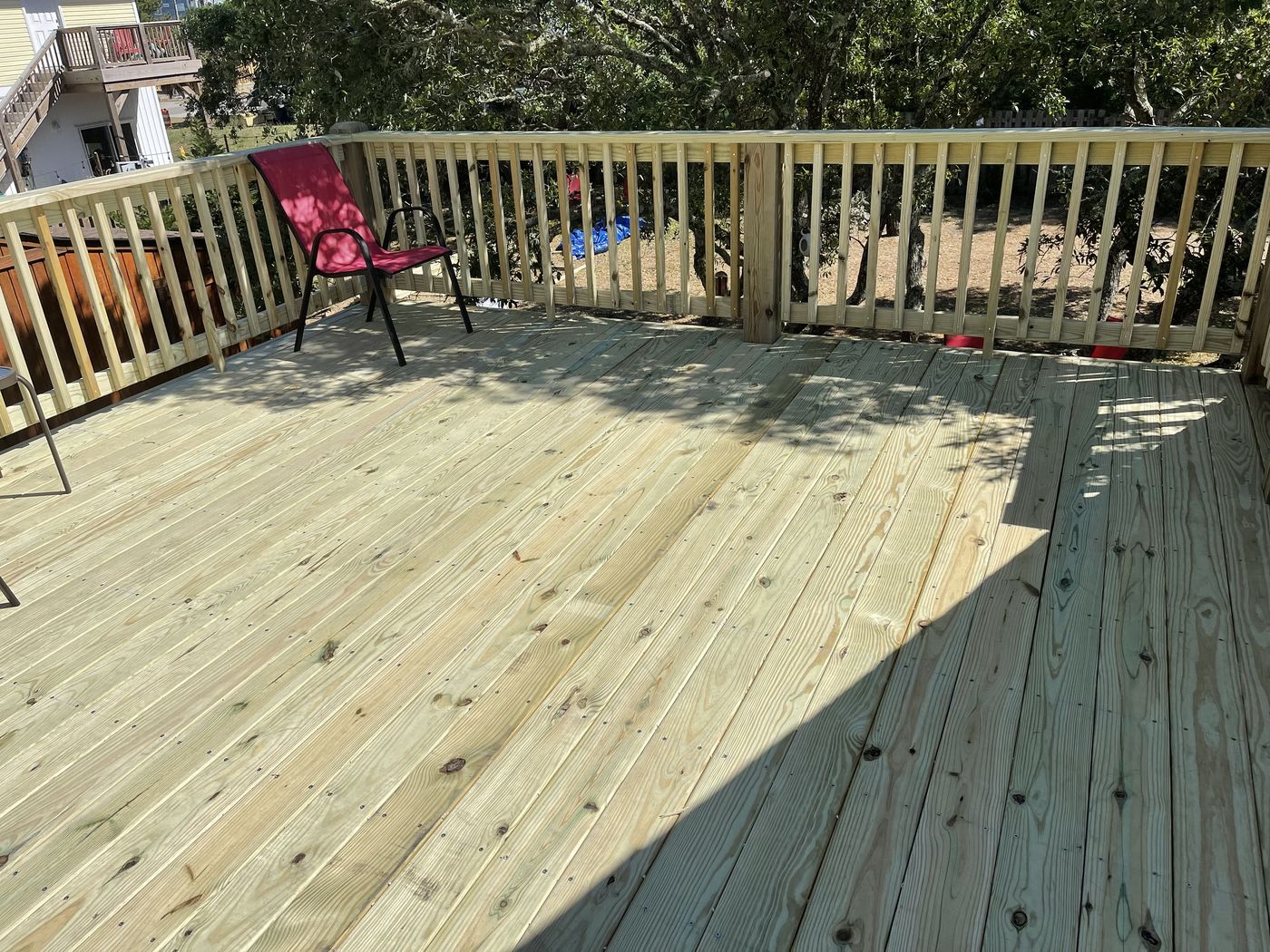 New pressure-treated wood decking — Daybreak Construction