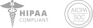 HIPAA and SOC compliance badges