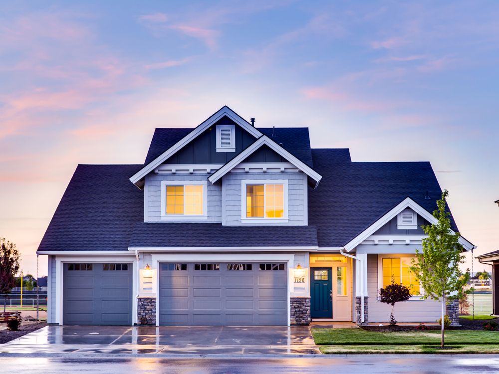 Beautiful white family home exterior