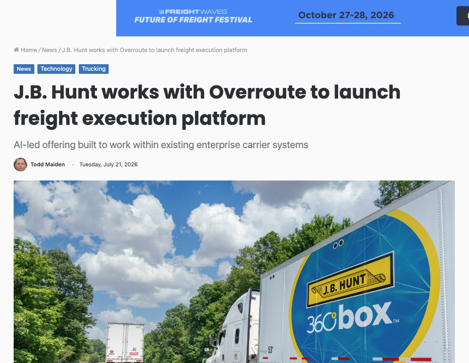 Overroute freight logistics ai