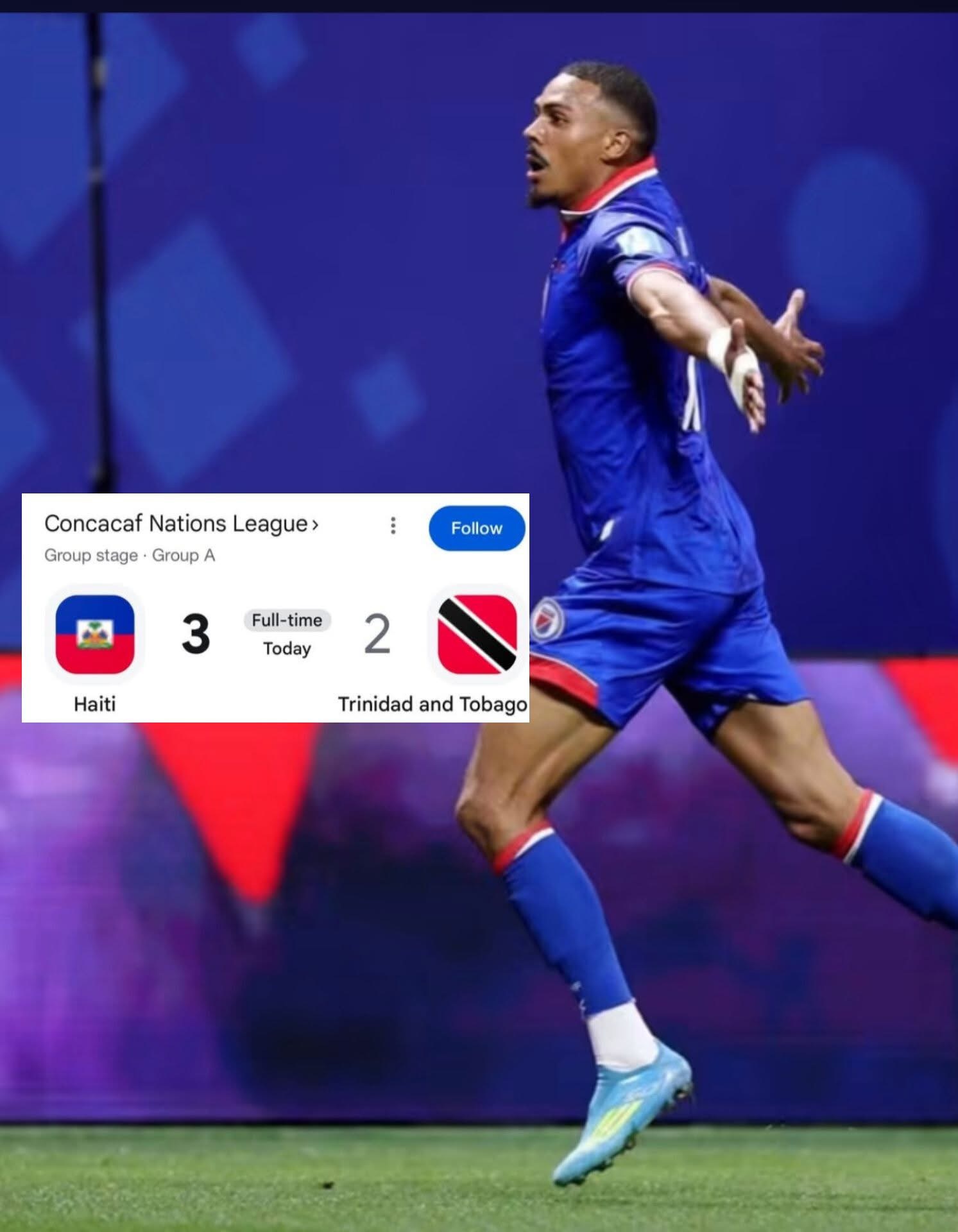Victoire 3-2 pour Haïti face à Trinité-et-Tobago : les Grenadiers lancent parfaitement leur Ligue des Nations