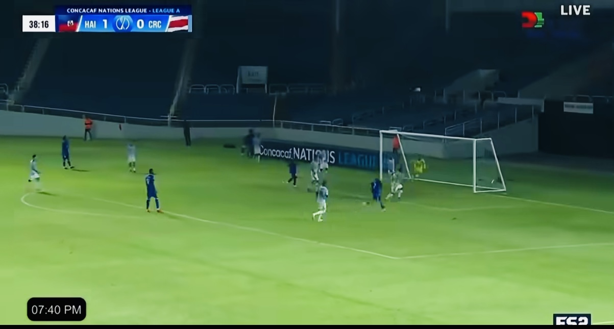 L'action du second but haïtien face au Costa Rica