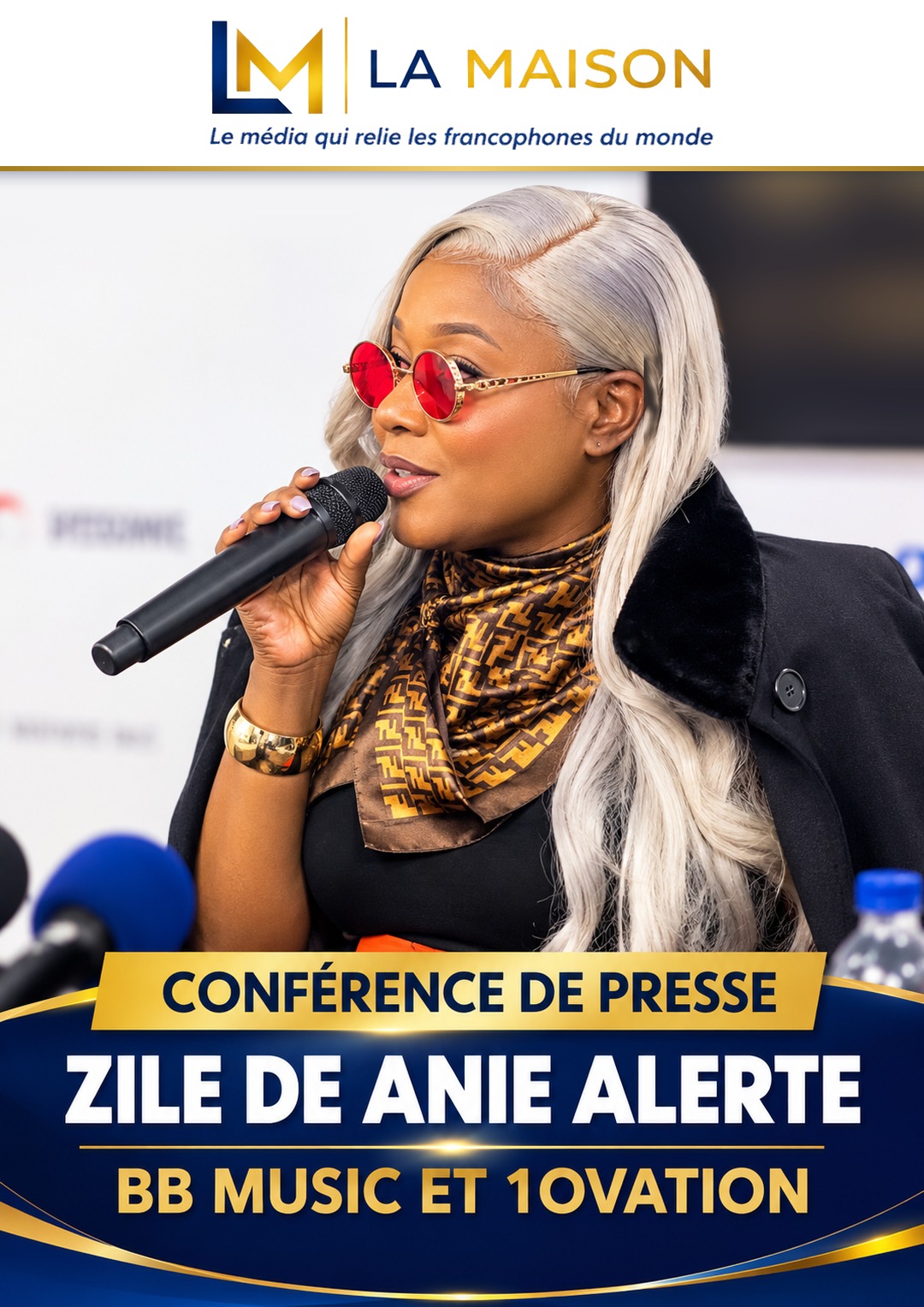 Conférence de presse ZILE de Anie Alerte, BB Music et 1Ovation — visuel LA MAISON