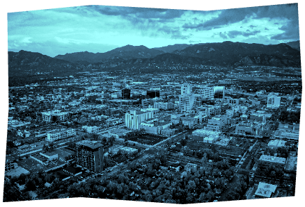 Downtown Colorado Springs aerial