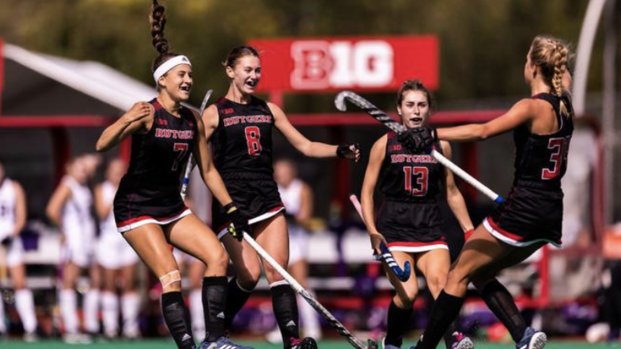 recruited field hockey players in action for Rutgers