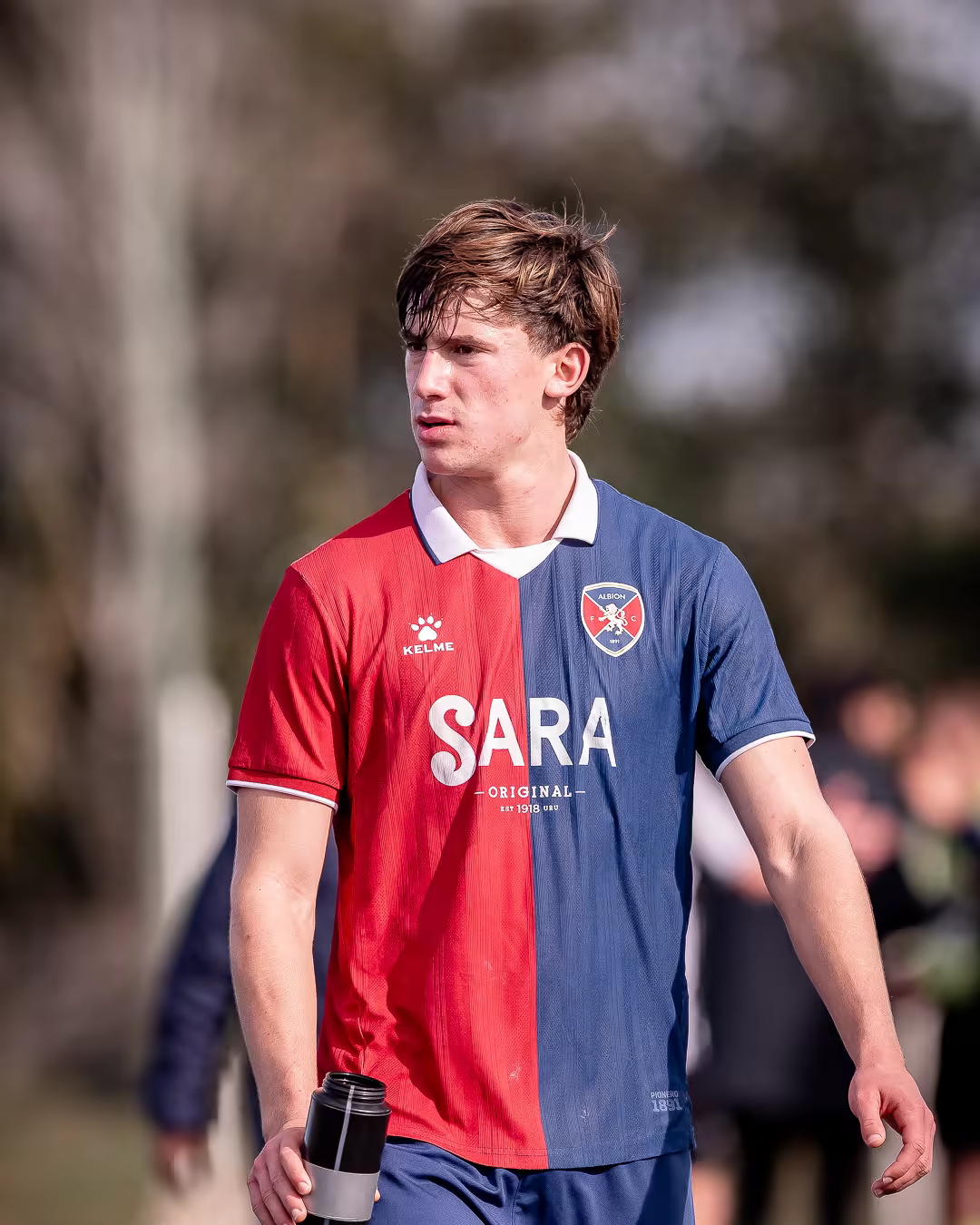 Portrait of Tomas Horvath in his Albion FC soccer kit