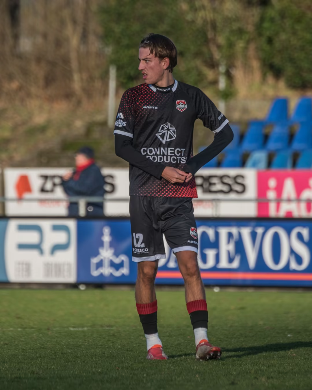 Quinlan van Arkel on the field during a soccer match