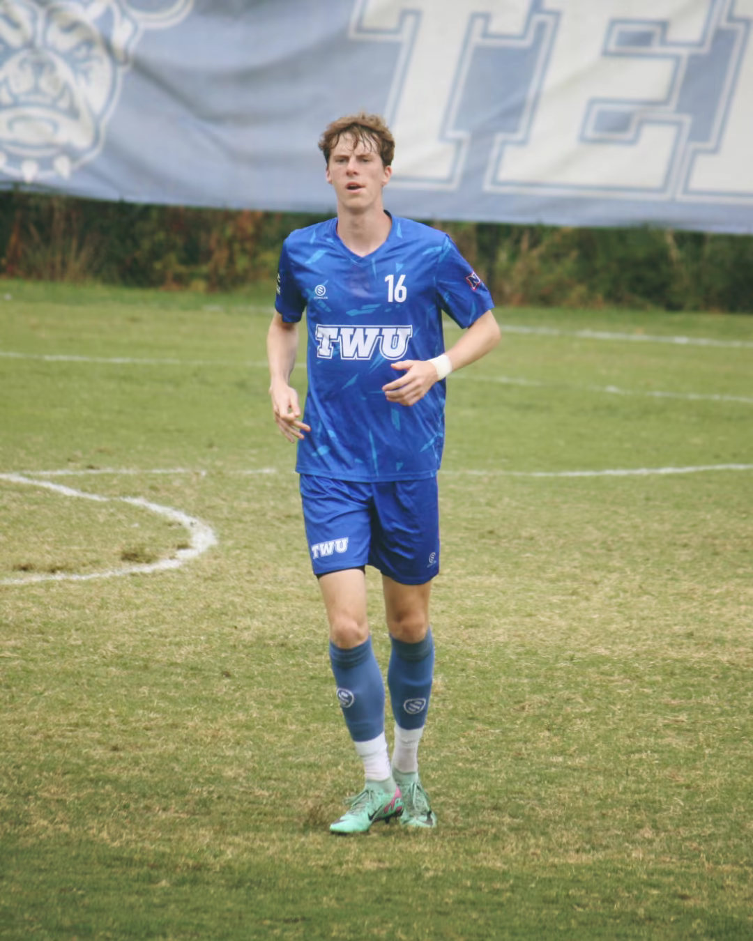 Sjoerd Spijkers playing soccer in the number 16 shirt