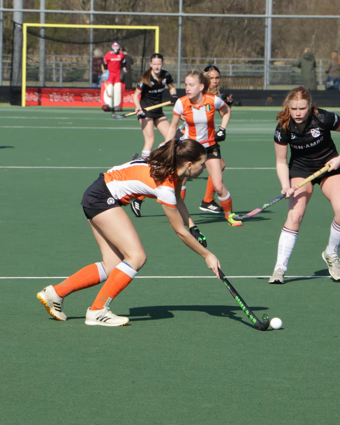 Kate Pittendrigh playing field hockey
