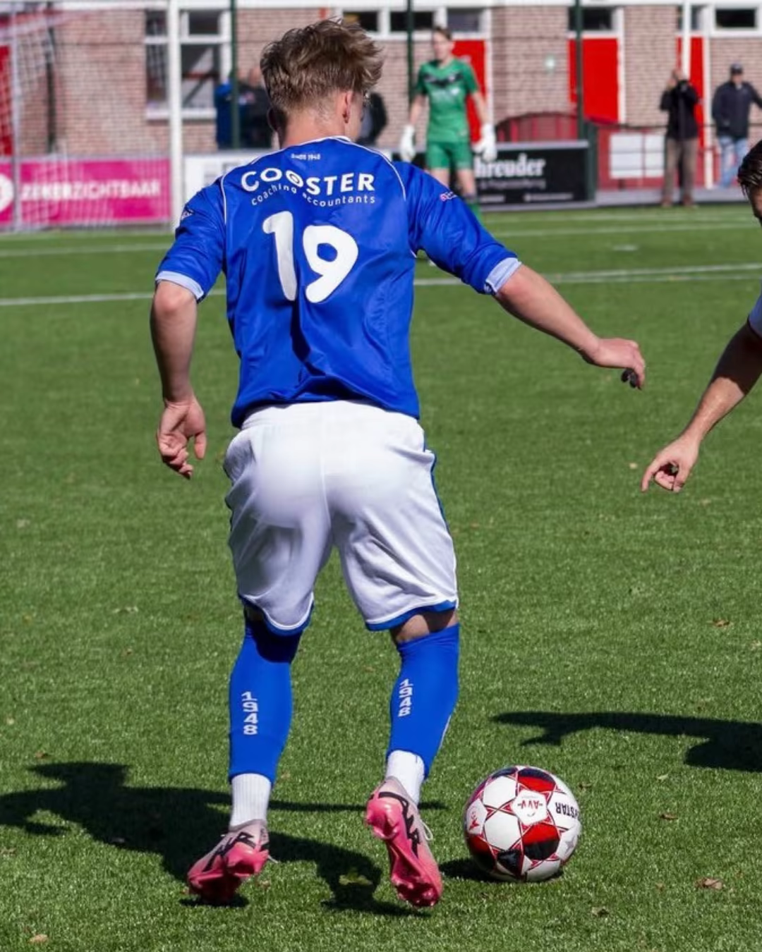 Taylor Montvidas playing soccer
