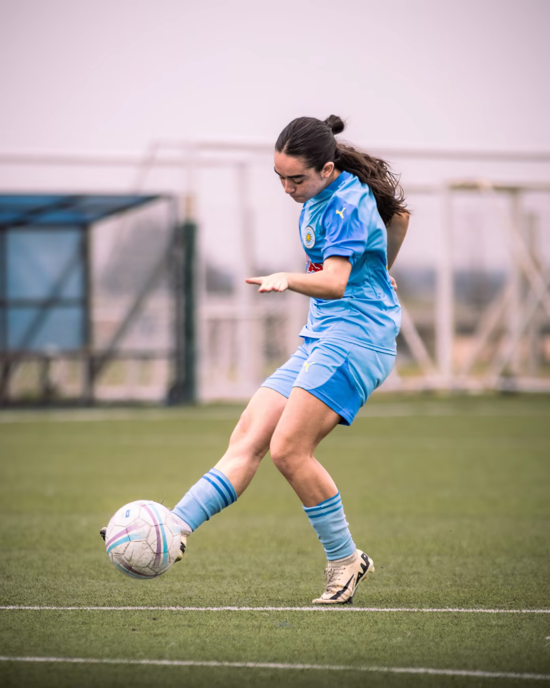 Martina Malde playing soccer