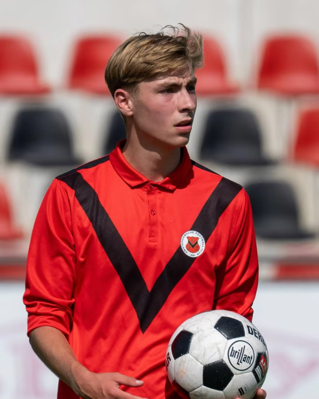 Boele Zwartele holding a soccer ball